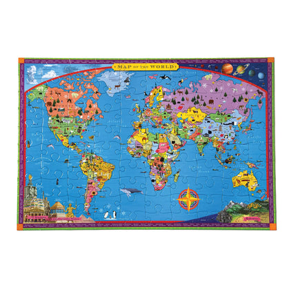 World Map 100 Piece Puzzle - Little Pickles Toy Store