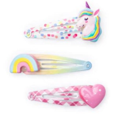 Unicorn Cutie Hairclips, 3pcs